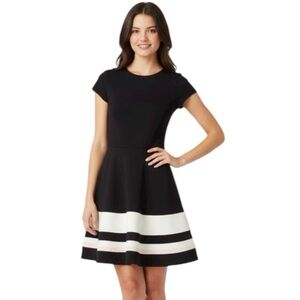 love...ady Black Skater Dress Size XS Fit & Flare Y2K Retro Mini Dress